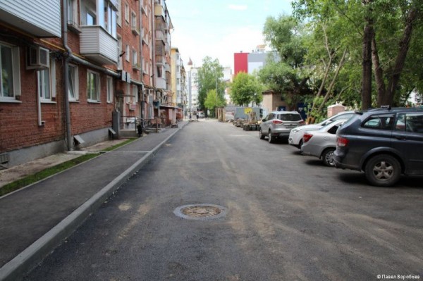 В Перми завершается ремонт дворов по нацпроекту около домов №96 и №98 по улице Екатерининской