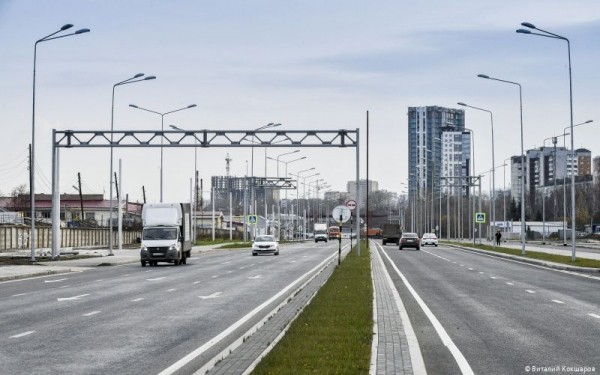 В Перми открыто четырехполосное движение на участке улицы Строителей В Перми открыто четырехполосное движение на участке улицы Строителей