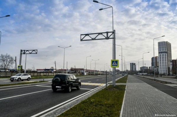 В Перми открыто четырехполосное движение на участке улицы Строителей В Перми открыто четырехполосное движение на участке улицы Строителей