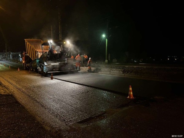 В Перми обновлено покрытие автомобильной дороги плотины Камской ГЭС в районе шлюзов