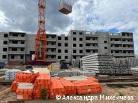 Строительство муниципального дома на Маяковского, 54 в Перми ведётся уже на уровне 5-го этажа Строительство муниципального дома на Маяковского, 54 в Перми ведётся уже на уровне 5-го этажа