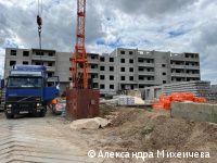 Строительство муниципального дома на Маяковского, 54 в Перми ведётся уже на уровне 5-го этажа Строительство муниципального дома на Маяковского, 54 в Перми ведётся уже на уровне 5-го этажа