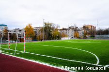 В Перми завершено строительство стадиона и универсальной площадки возле нового корпуса гимназии №33