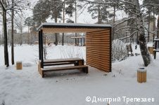 В Черняевском лесу Перми заменили малые архитектурные формы на месте отдыха «Золотые пески» 