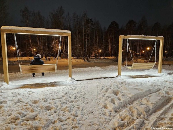 В Черняевском лесу Перми заменили малые архитектурные формы на месте отдыха «Золотые пески» 
