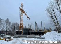 В Перми началось возведение каркаса нового здания школы на улице Ветлужской