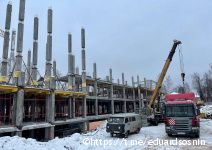 В Перми началось возведение каркаса нового здания школы на улице Ветлужской