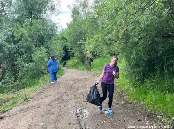 В Кировском районе Перми прибрали прибрежную часть реки Камы
