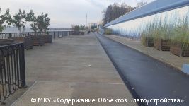 На набережной в Кировском районе завершены работы по восстановлению благоустройства 