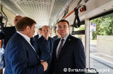 Глава Перми Эдуард Соснин проверил ход работ по реконструкции трамвайных путей на улице Мира