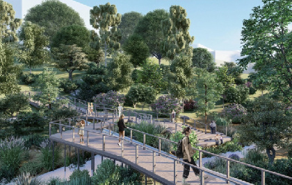 В Серебрянском парке Перми высадили рекордное количество деревьев и кустарников